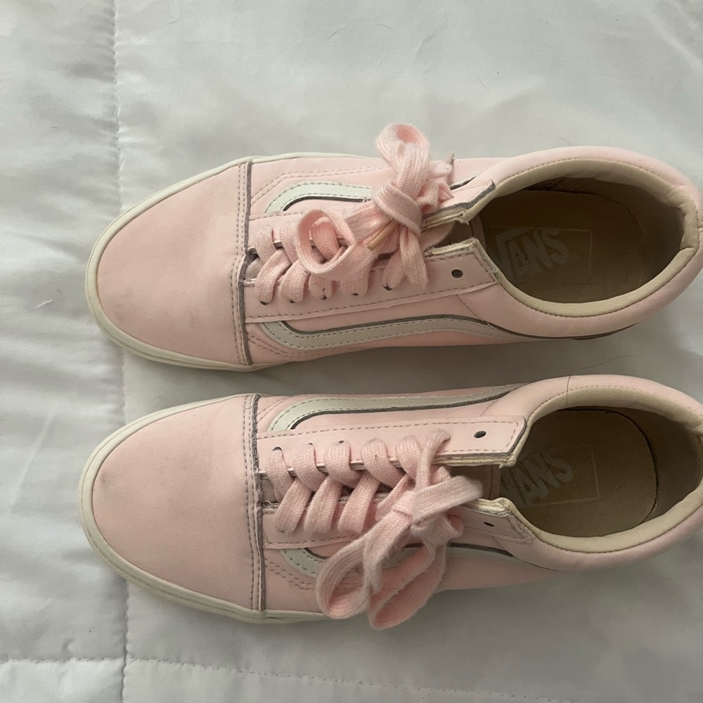 Vans Pink and White Women's Sneakers